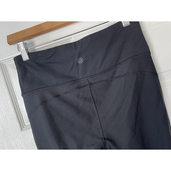 Black Athleta Leggings Reflective Ankle Women's Size Small‎ Yoga Athleisure EUC - Picture 1 of 9